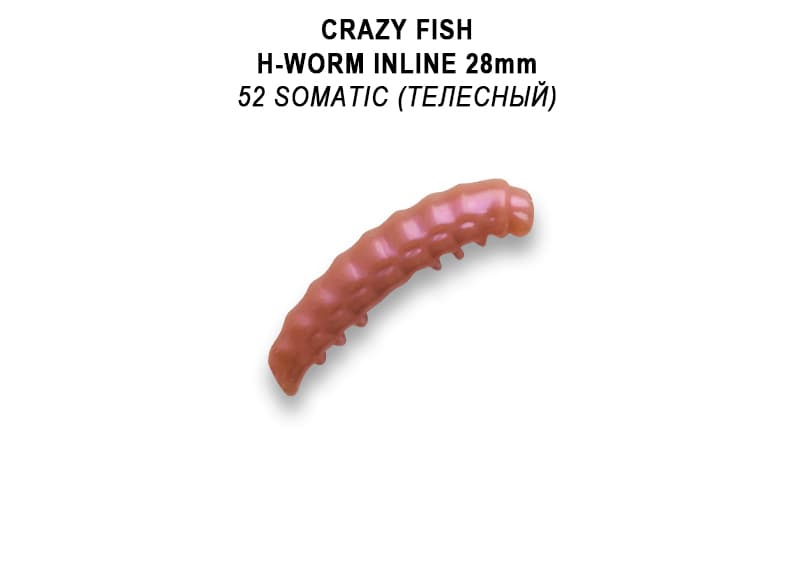 силиконовые приманки MF H-Worm inline 1.1" 20 шт (2*10) 63-28-52-9