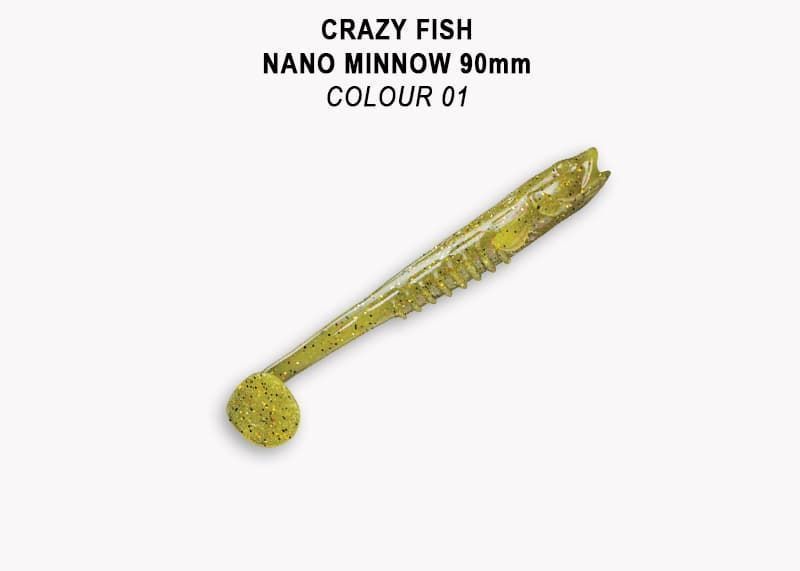 силиконовые приманки Nano minnow 3.5" 54-90-1-7-F