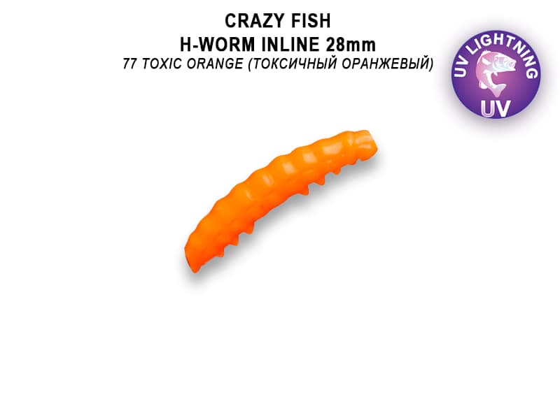 силиконовые приманки MF H-Worm inline 1.1" 20 шт (2*10) 63-28-77-9