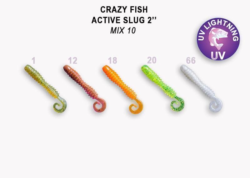 силиконовые приманки Active slug 2" 29-50-M10-6