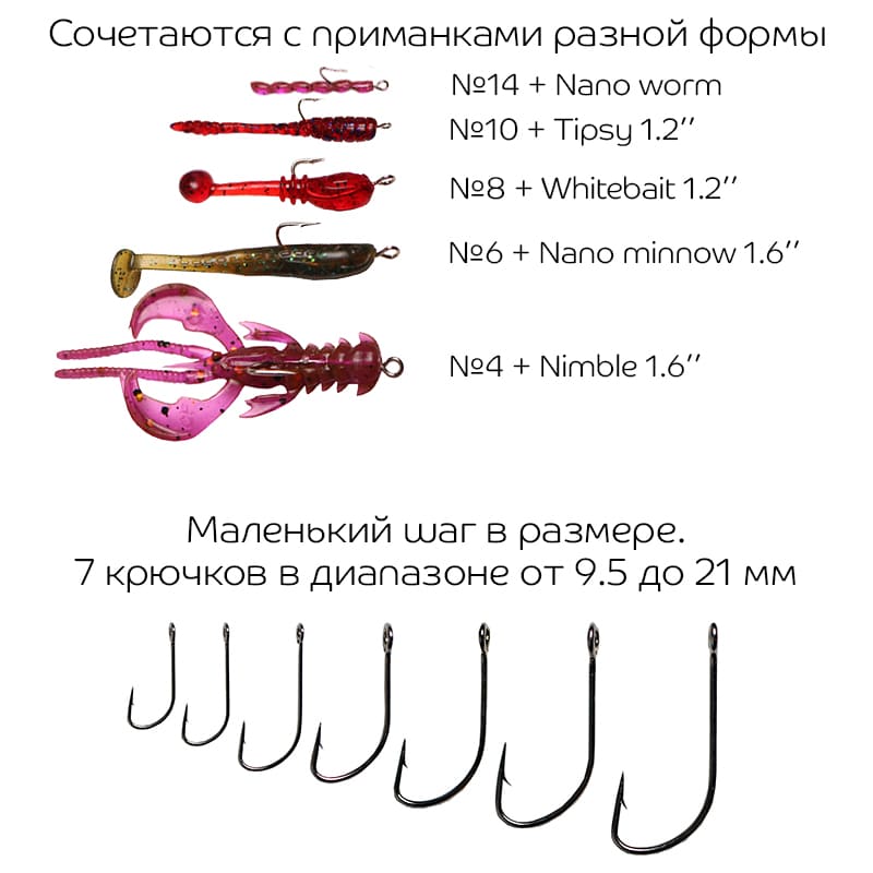 Рыболовные Одинарный крючок CF S hook №10 15 шт, серебряный