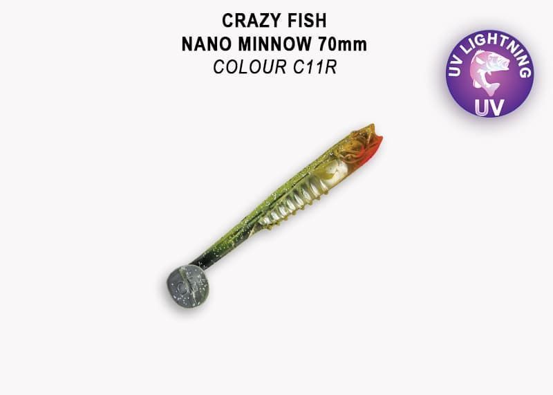 силиконовые приманки Nano minnow 2.8" 53-70-C11R-7
