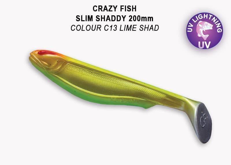 силиконовые приманки Slim shaddy 8" 58-200-C13-1