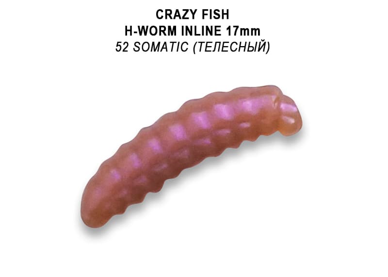 силиконовые приманки MF H-Worm inline 0.7" 60 шт (6*10) 62-17-52-9