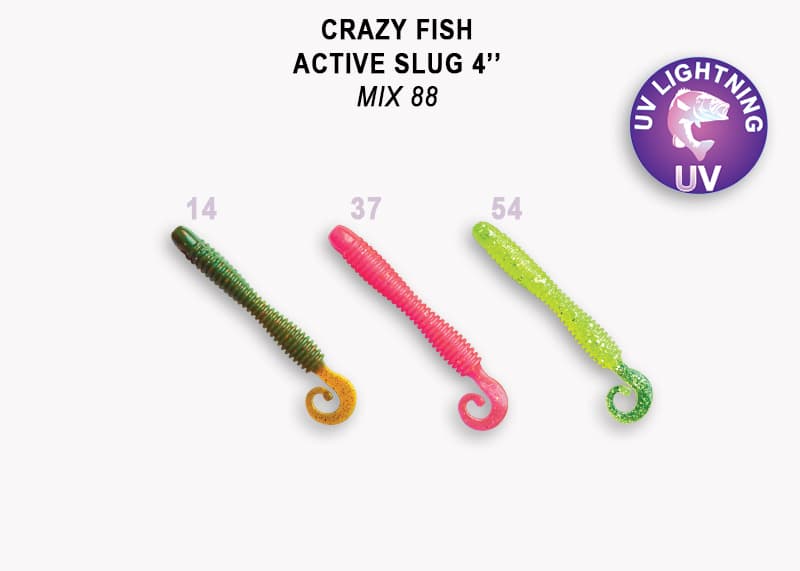 силиконовые приманки Active slug 4" 31-100-M88-6