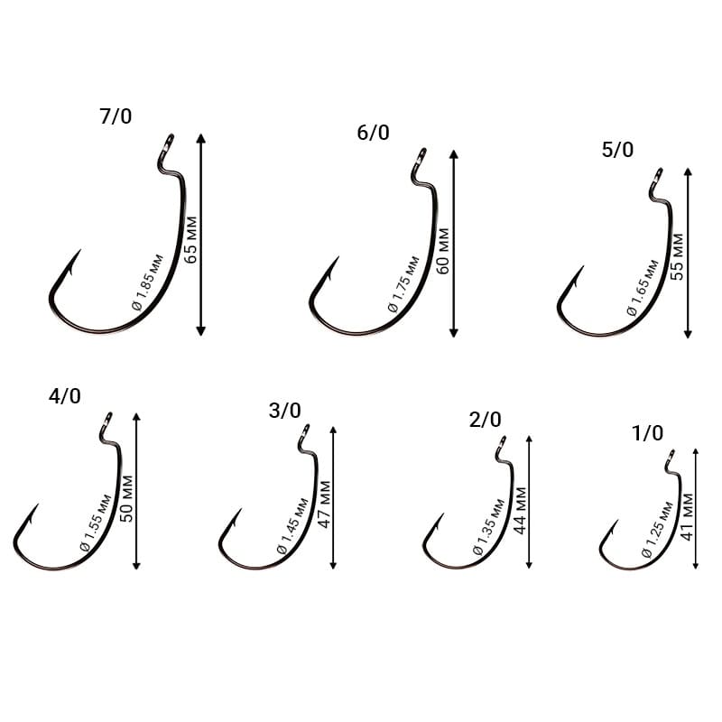 Рыболовные Офсетный крючок CF Big game offset hook №6/0 200 шт