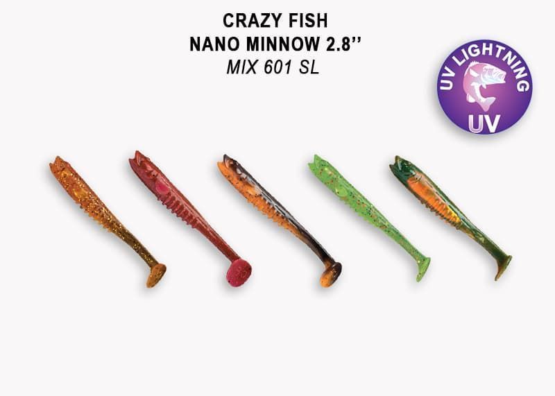 силиконовые приманки Nano minnow 2.8" 53-70-M601SL-7