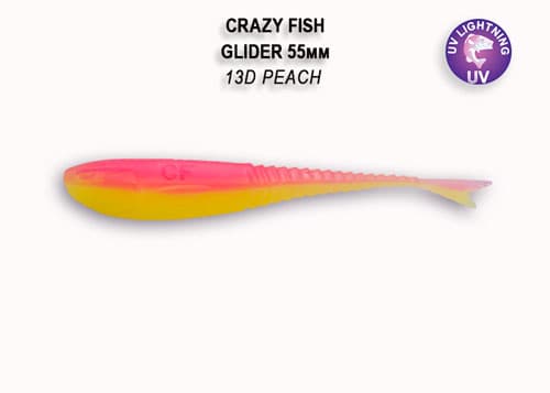 силиконовые приманки Glider 2.2" 35-55-13d-6-F