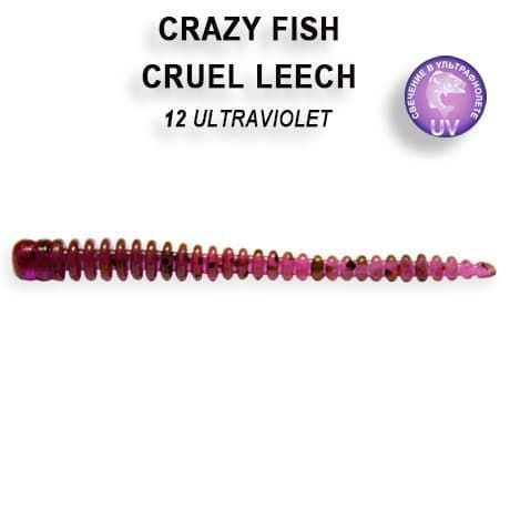 силиконовые приманки Cruel leech 2.2" 8-55-12-1