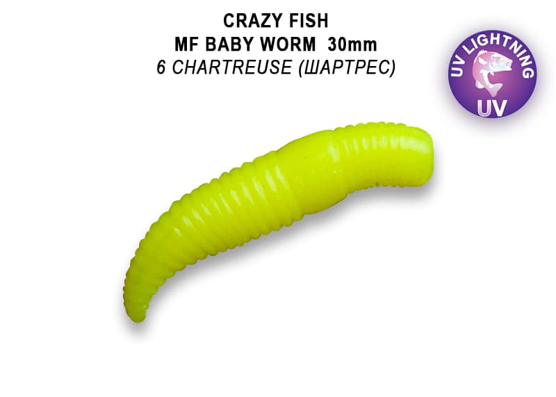 силиконовые приманки MF Baby worm 1.2" 65-30-6-7-EF