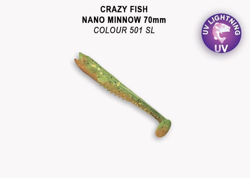 силиконовые приманки Nano minnow 2.8" 53-70-501SL-7-F