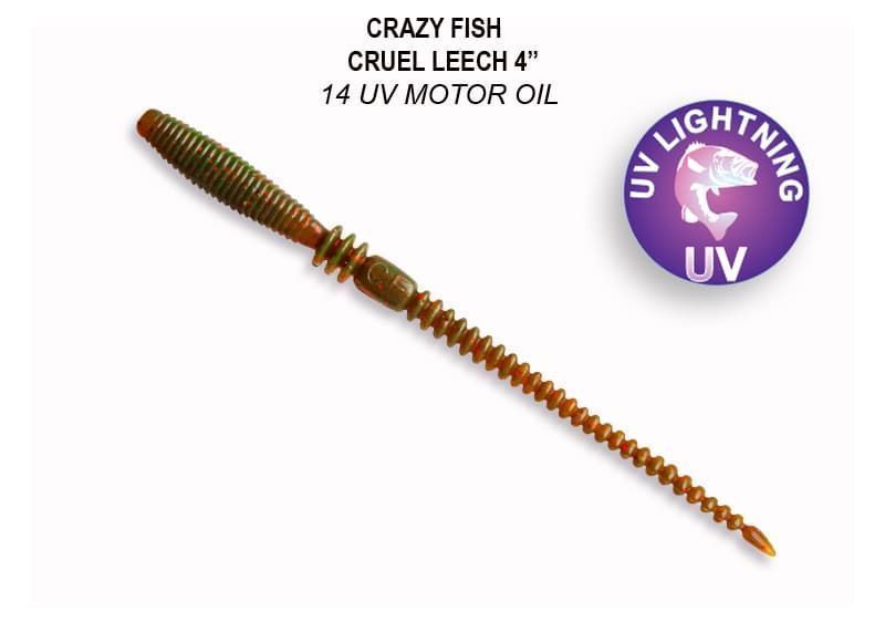 силиконовые приманки Cruel leech 4" 41-100-14-6