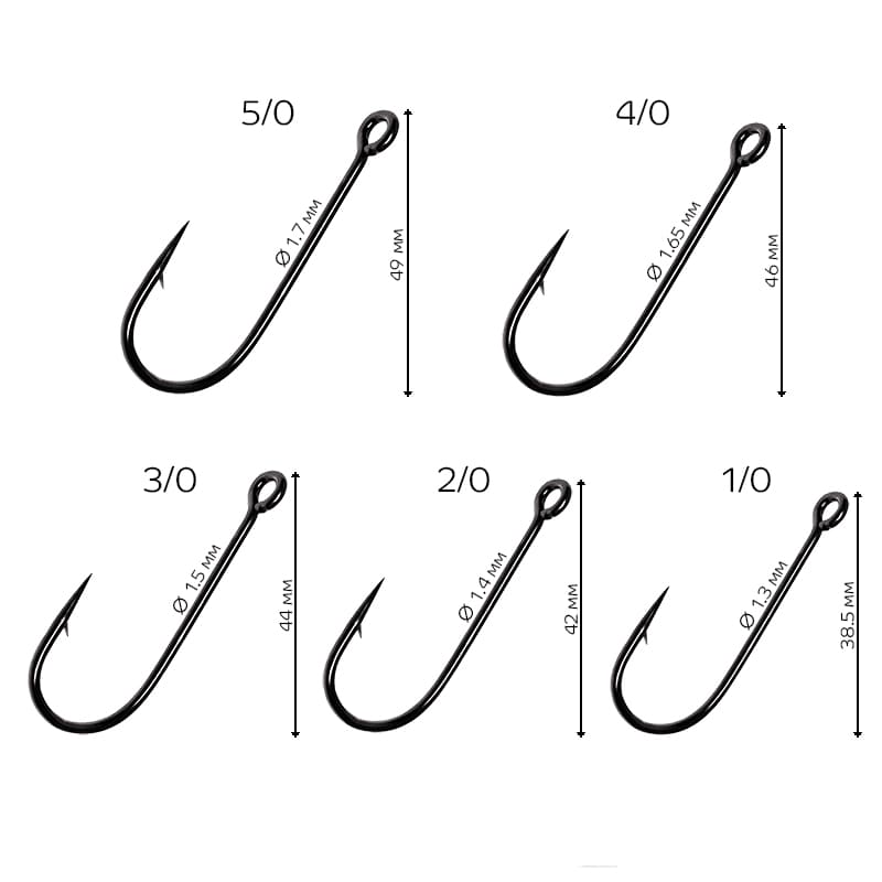 Рыболовные Одинарный крючок CF Jig hook №1/0 10 шт 