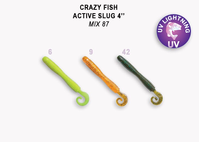 силиконовые приманки Active slug 4" 31-100-M87-6