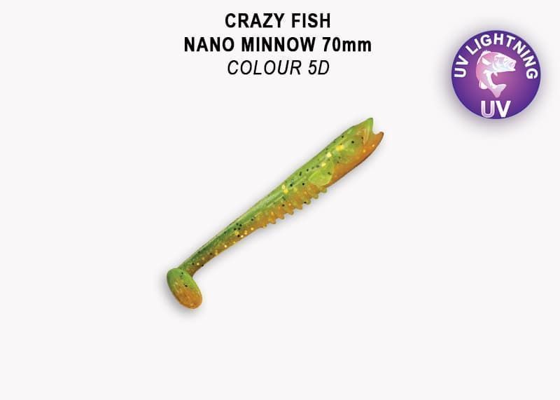 силиконовые приманки Nano minnow 2.8" 53-70-5d-7-F