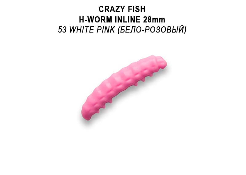 силиконовые приманки MF H-Worm inline 1.1" 20 шт (2*10) 63-28-53-7
