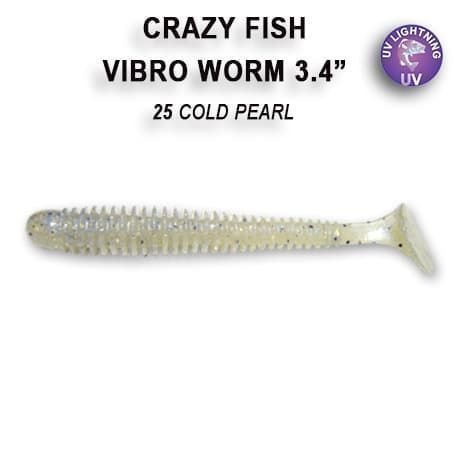 силиконовые приманки Vibro worm 3.4" 12-85-25-6
