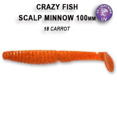 силиконовые приманки Scalp minnow 4" 18-100-18-4