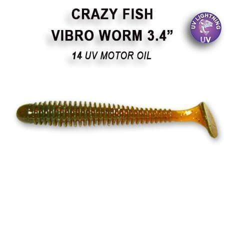 силиконовые приманки Vibro worm 3.4" 12-85-14-4