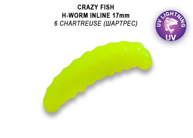 силиконовые приманки MF H-Worm inline 0.7" 60 шт (6*10) 62-17-6-9-EF