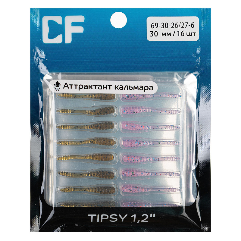 силиконовые приманки Tipsy 1,2" 69-30-26/27-6
