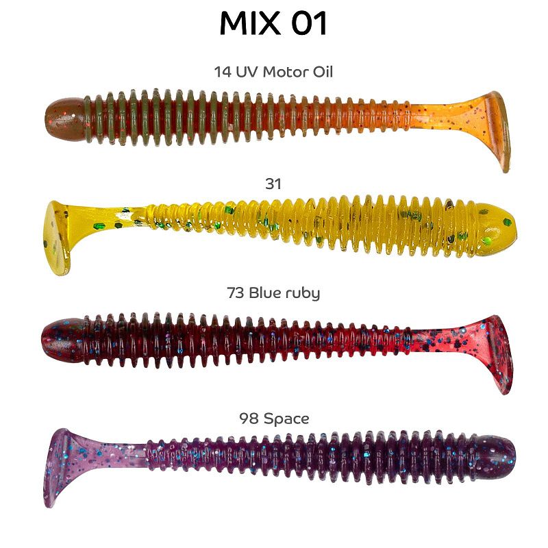силиконовые приманки Vibro Worm 2.5'' 81-65-M01-6