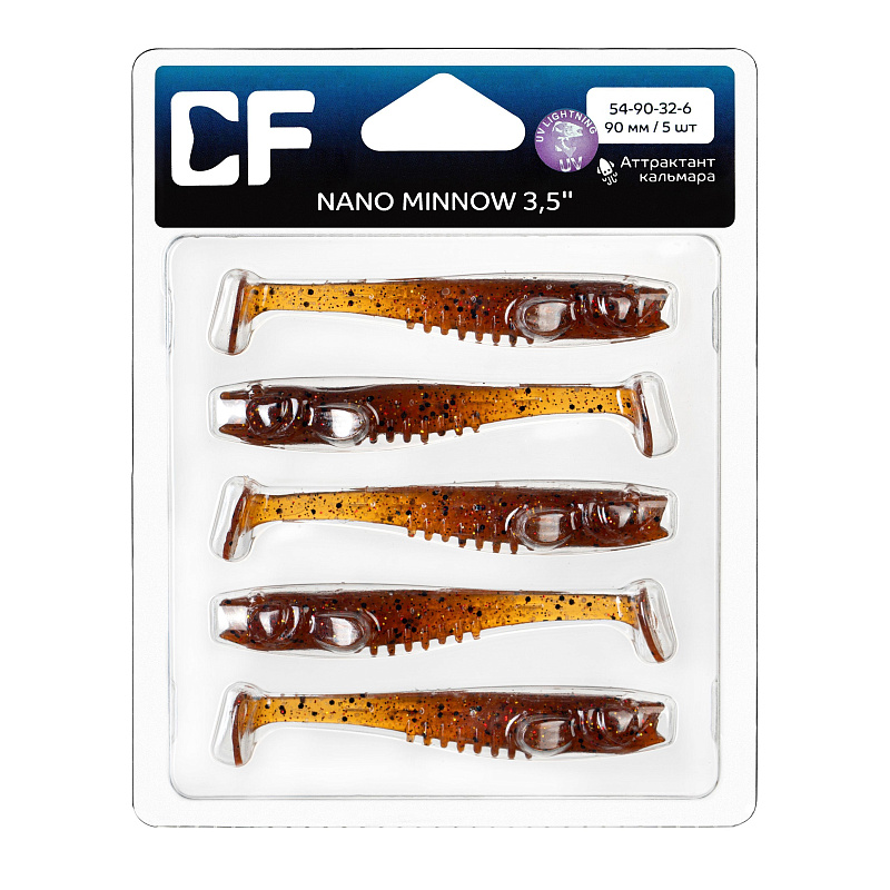 силиконовые приманки Nano minnow 3.5" 54-90-32-6