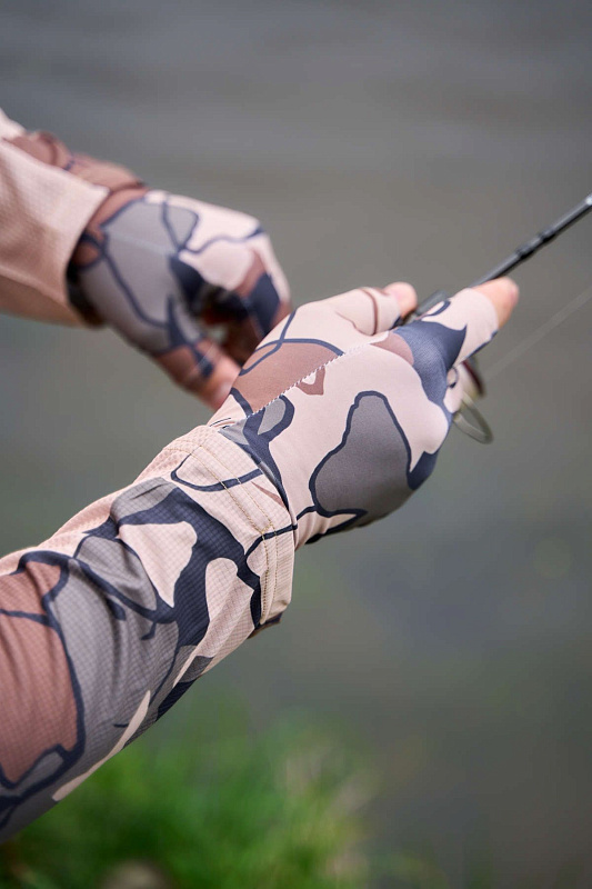 Перчатки CF Sleeves brown для рыбака и рыбалки