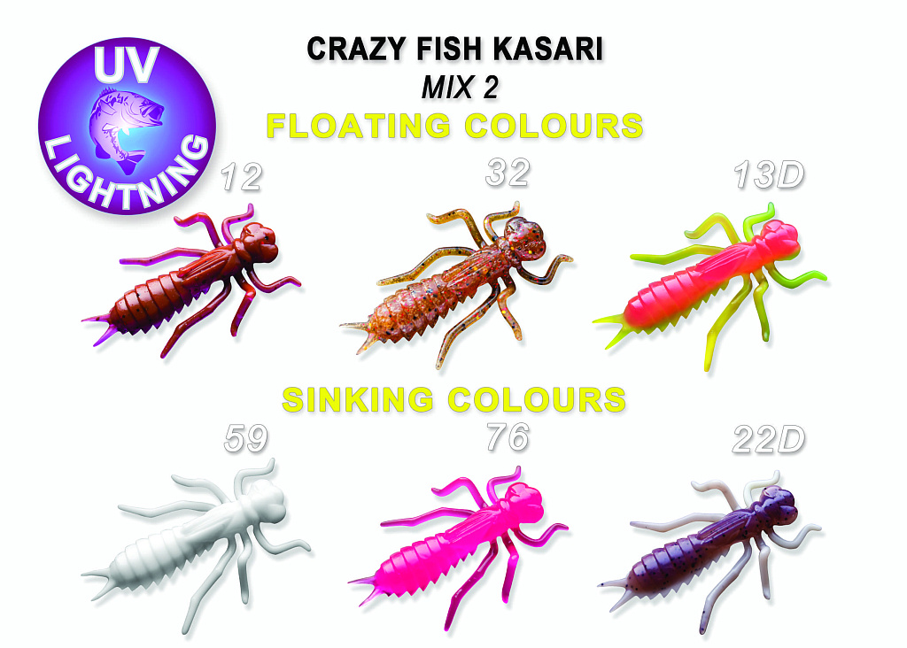 силиконовые приманки Kasari 1.6" 51-40-M2-7-FS