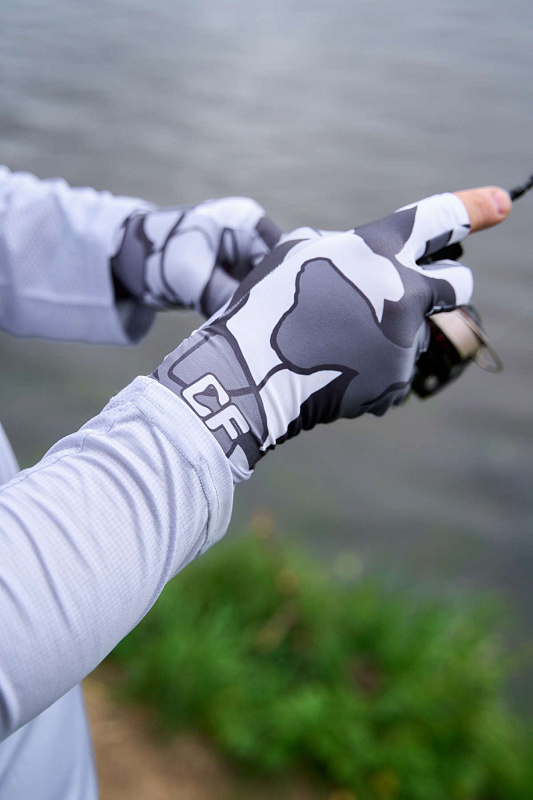 Перчатки CF Sleeves gray для рыбака и рыбалки