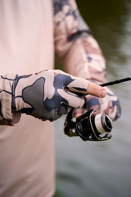 Перчатки CF Sleeves brown для рыбака и рыбалки