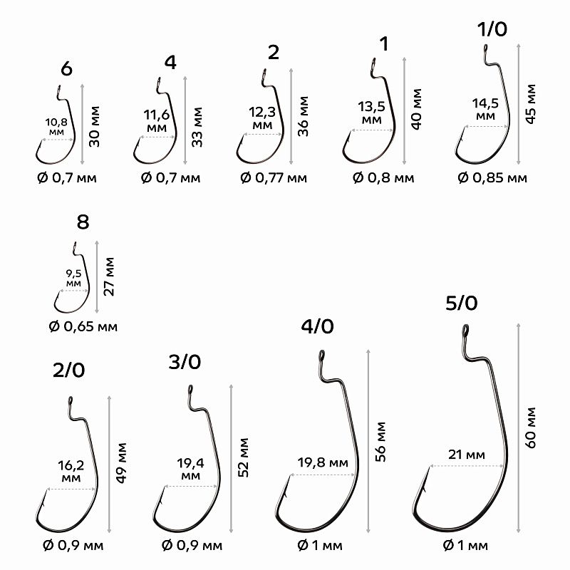 Рыболовные Офсетный крючок CF Offset WR hook №2 10 шт