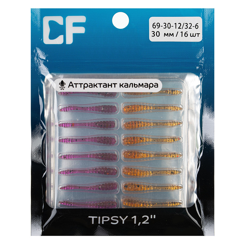 силиконовые приманки Tipsy 1,2" 69-30-12/32-6