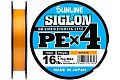 Плетеный шнур Sunline Siglon PE X4 #1.2, 150 м Orange