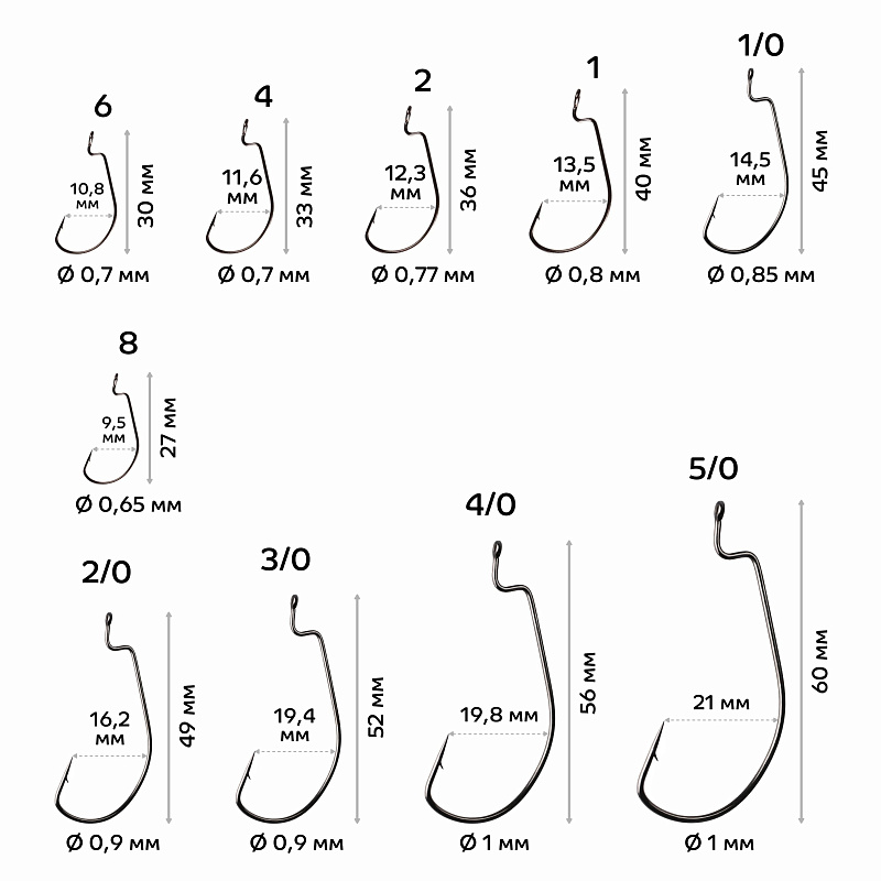 Рыболовные Офсетный крючок CF Offset WR hook №3/0 7 шт