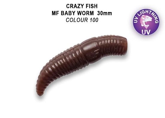 силиконовые приманки MF Baby worm 1.2" 65-30-100-9-EF