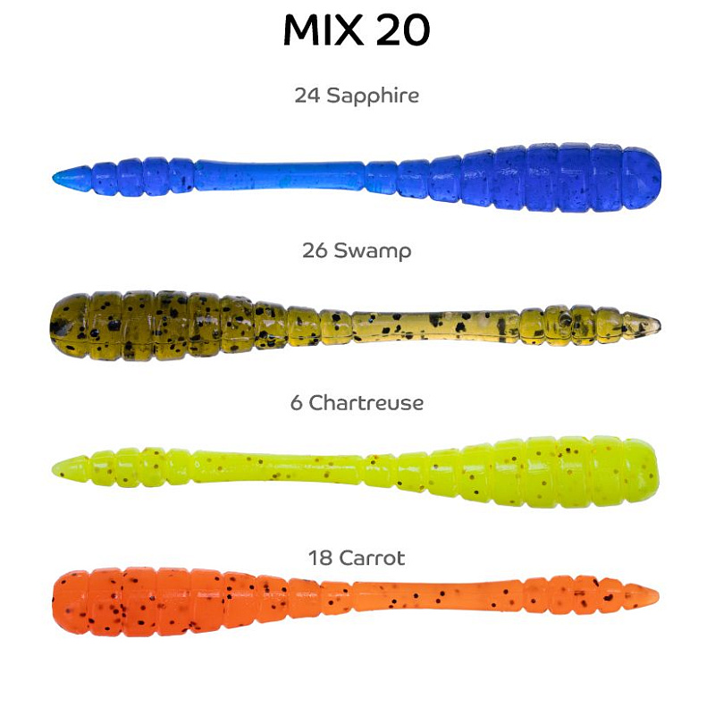 силиконовые приманки Tipsy 2" 9-50-M20-6