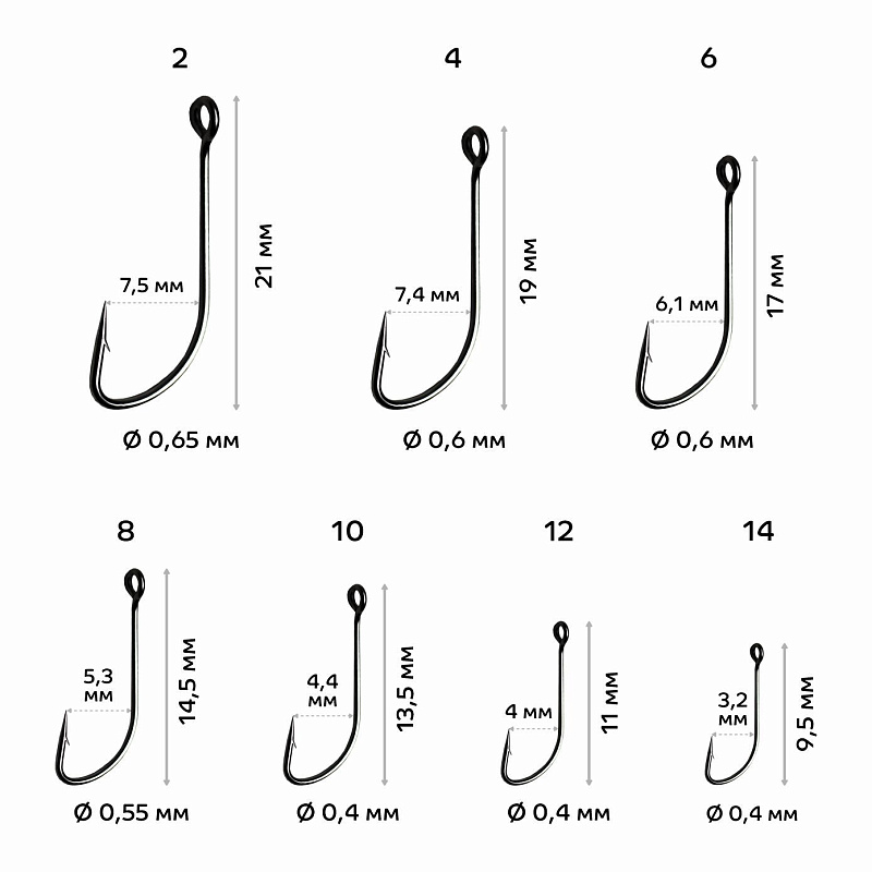 Рыболовные Одинарный крючок CF S hook №6 10 шт, черный