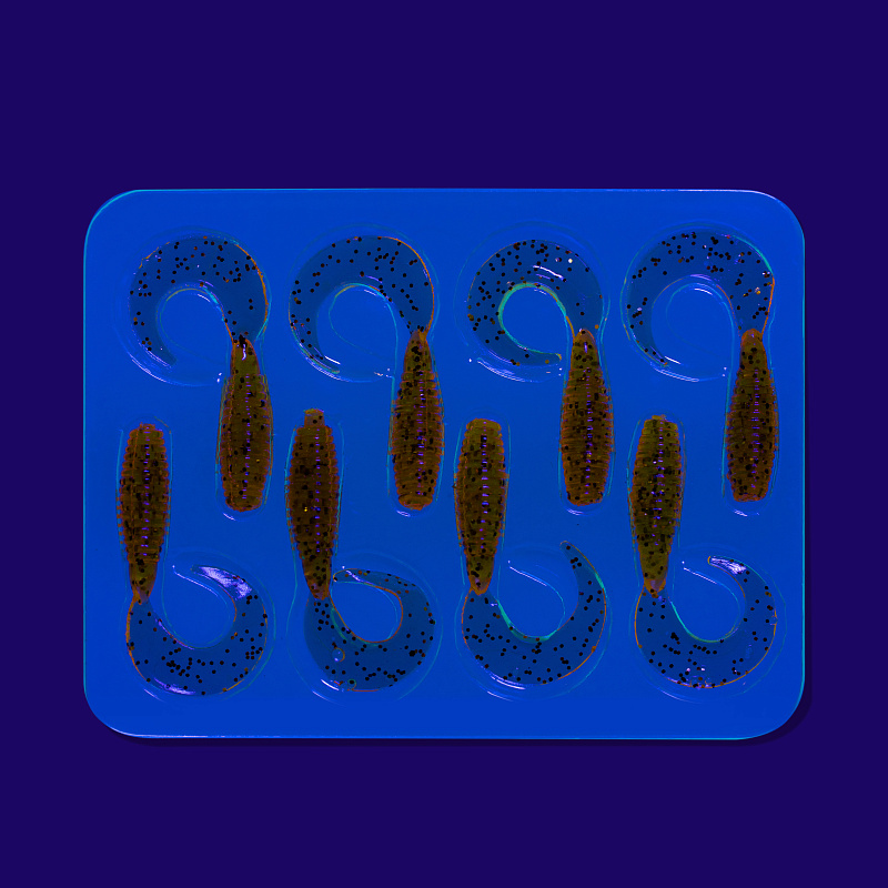 силиконовые приманки Angry spin 1" 20-25-9-6