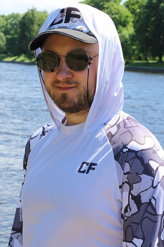 Худи CF Company Camo sleeves gray для рыбака и рыбалки