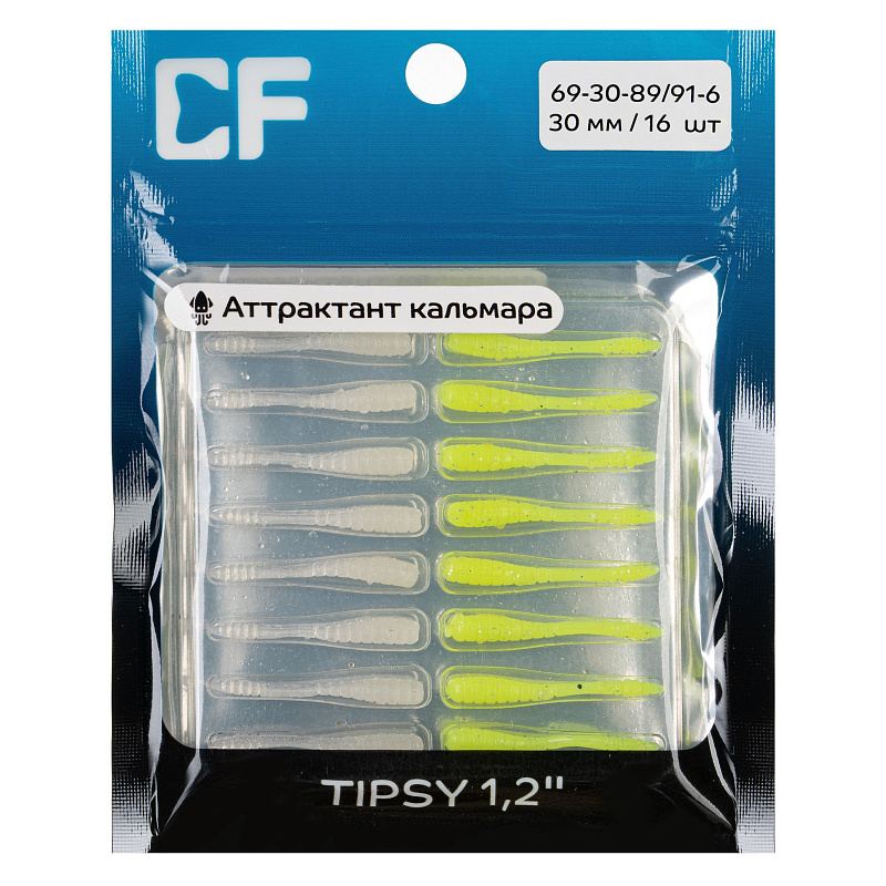 силиконовые приманки Tipsy 1,2" 69-30-89/91-6