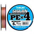 Плетеный шнур Sunline Siglon PE Х4 150м #0.6/10lb Multi Color