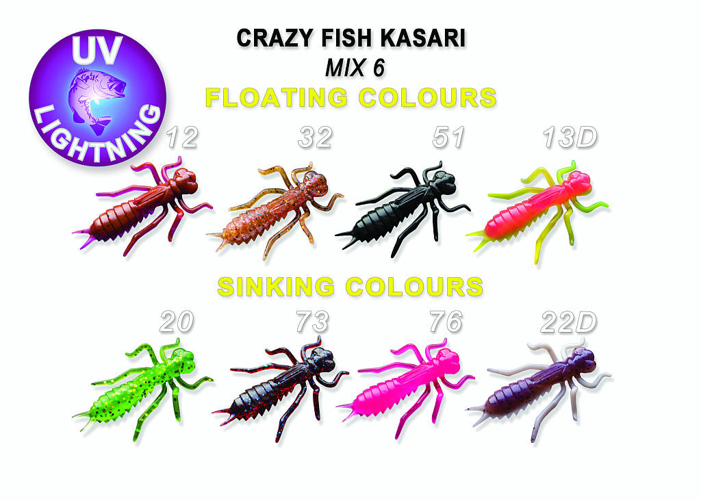 силиконовые приманки Kasari 1" 52-27-M6-7-FS