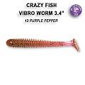 силиконовые приманки Vibro worm 3.4" 12-85-13-6