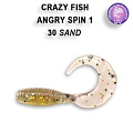силиконовые приманки Angry spin 1" 20-25-30-3