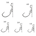 Рыболовные Офсетный крючок CF Wide Range Offset Hook №5/0 5 шт