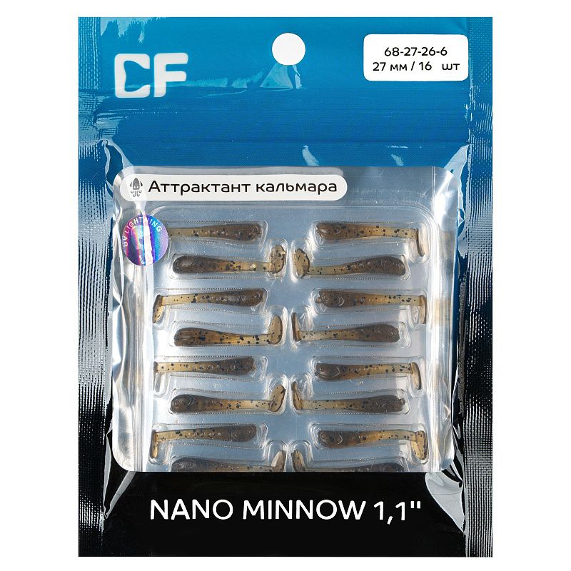 силиконовые приманки Nano Minnow 1.1" 68-27-26-6
