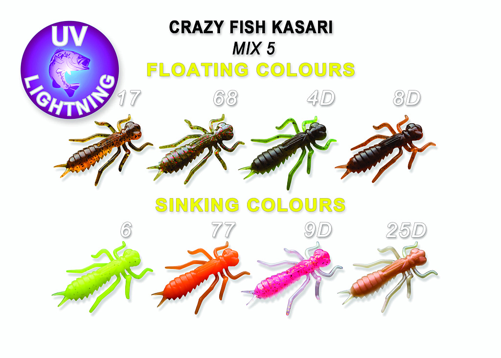 силиконовые приманки Kasari 1" 52-27-M5-7-FS