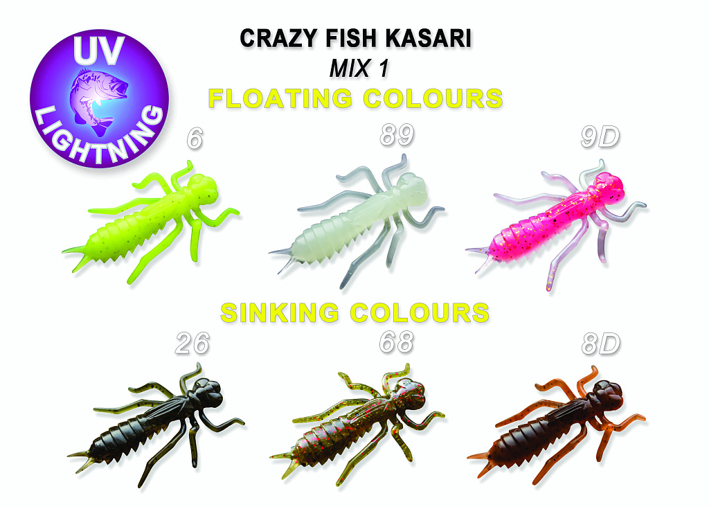 силиконовые приманки Kasari 1.6" 51-40-M1-7-FS