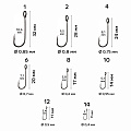 Рыболовные Одинарный крючок CF Round bent hook №14 15 шт